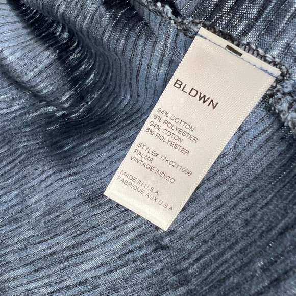 BLDWN Men's Palma Pocket T-Shirt in Blue Stripe Crew Neck Tee sz XXL/2XL Baldwin - Picture 5 of 6